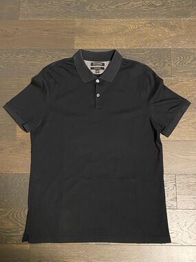 Banana Republic Black Polo with Contrast Collar